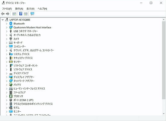 デバイス マネージャー