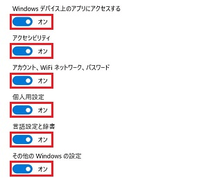 同期の設定スイッチが赤く囲われている画像