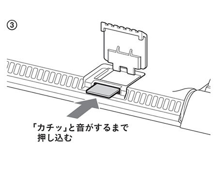 simカードを押し込む